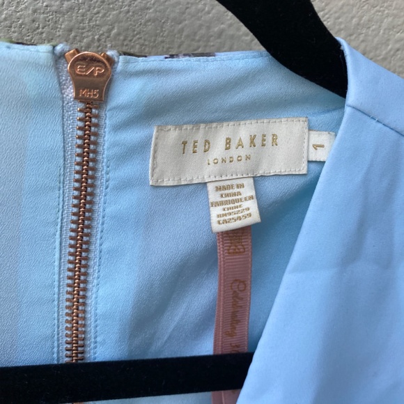 Ted Baker Photographic Print Cold Shoulder Dress - Picture 6 of 6